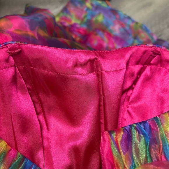 Jonathan Kayne Color Splash Dress 2 Colorful 
Coquette Girl Whimsical Jeweled - Picture 11 of 14